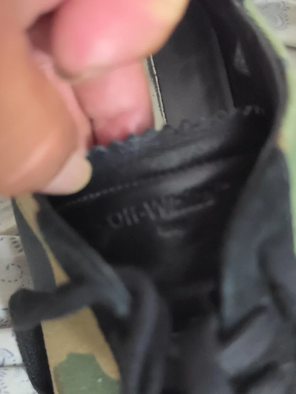 Off-White Camo Low-Top Sneakers - Green/Black/Tan Made In Italy